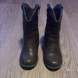 Brown Kids Cowboy Boots